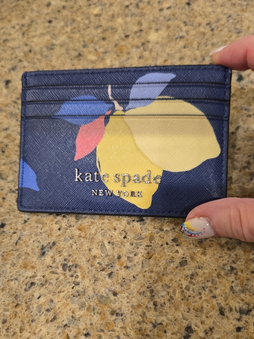 Kate Spade Cameron Lemon Zest Small Slim Card Holder